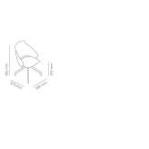 Swivel fabric office chair on trestles Bojszowy
