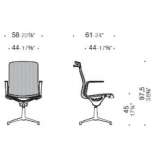 Mesh office chair with height adjustment and armrests Seedorf