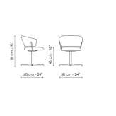 Swivel fabric office chair with armrests Deming