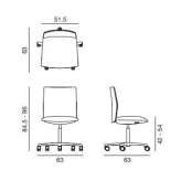 Swivel office chair with armrests Jarvis