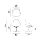 Swivel office chair with armrests and 4-Spoke base Sabalito