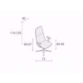 Height-adjustable swivel chair with 4-star base Kukow