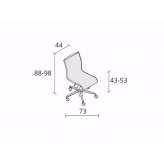 Height-adjustable swivel office chair with wheels Nisipari