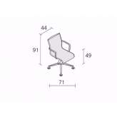 Swivel mesh office chair with armrests Nisipari