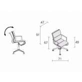 Swivel office chair with armrests and 4-Spoke base Nisipari
