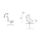 Swivel office chair with 4-arm base Citov