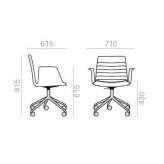 Height-adjustable office chair with 5-arm base and wheels Isieres