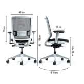 Ergonomic office chair with mesh backrest Blaye