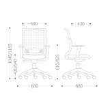 Swivel mesh office chair with height adjustment and armrests Rotava