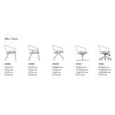 Swivel task chair with armrests and 5-arm base Varzea