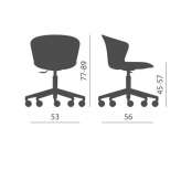 Fabric office chair with 5-arm base Radnevo