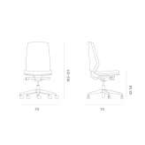 Office chair on wheels with a base with 5 arms Prenzlau