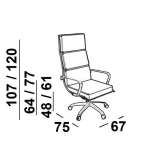 Upholstered office chair with height adjustment Marsing
