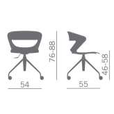 Height adjustable office chair with wheels Itaborai