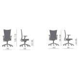Swivel office chair with armrests and 5-star base Floresti