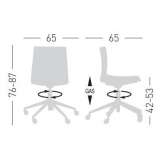 Height adjustable office chair with 5-arm base Vihanti