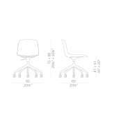 Polypropylene swivel chair with height adjustment Lagnieu