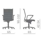 Swivel office chair with armrests and 5-star base Lovozero