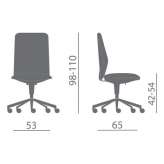 Swivel office chair with a 5-star base Tlapala