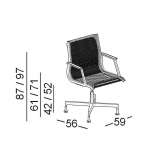 Office chair with armrests and a 4-star base Garoafa