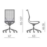 Height adjustable office chair Oceana