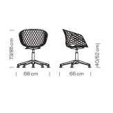 Office chair with armrests and a 5-star base Olivola
