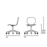Height-adjustable swivel office chair with 5-arm base Petnjica