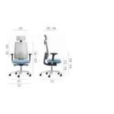 Swivel mesh office chair with height adjustment and headrest Otyniia