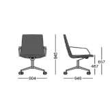 Fabric office chair with armrests and 4-arm base Ajak