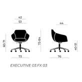 Height adjustable office chair with wheels Knezdub