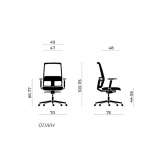 Swivel office chair with armrests Lobios