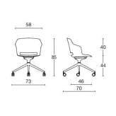 Swivel fabric office chair on wheels Chalampe