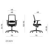 Office chair with armrests and a 5-star base Huanusco