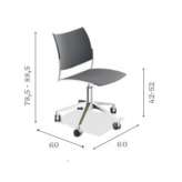 Office chair with a 5-star base Lukow