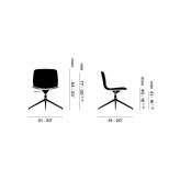 Swivel chair with star base 4-s4 in aluminum "Office" Tarcal