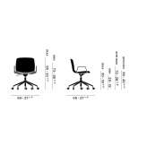 Chair with five-star aluminum base "Office" with armrests Tarcal