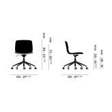 Chair with five-star aluminum base "Office" Tarcal