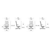 Height-adjustable executive chair with 5-star base Horve
