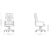 Leather executive chair with armrests Oitz
