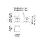 Swivel executive chair with 5-star base with armrests Melano