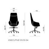 Upholstered executive chair with headrest Knezdub