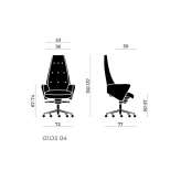 Executive chair with high backrest and 5-star base Tupiza
