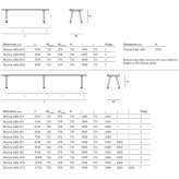 Rectangular fiberglass table Demirtas