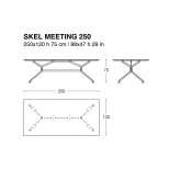 Conference table made of steel and wood Roblin