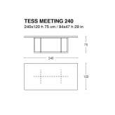 Rectangular wooden conference table Brundall