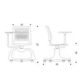 Training chair with writing tablet Aracena