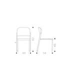 Stackable polypropylene chair Bevent
