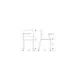 Polypropylene chair with stackable armrests Bevent