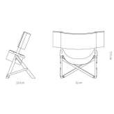 Folding chair in solid wood with armrests Gambolo