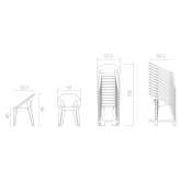 Chair made of recycled polypropylene, stackable Moste